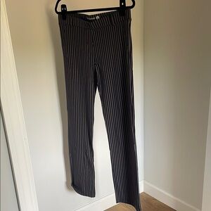 Betabrand Black and White Striped Pants